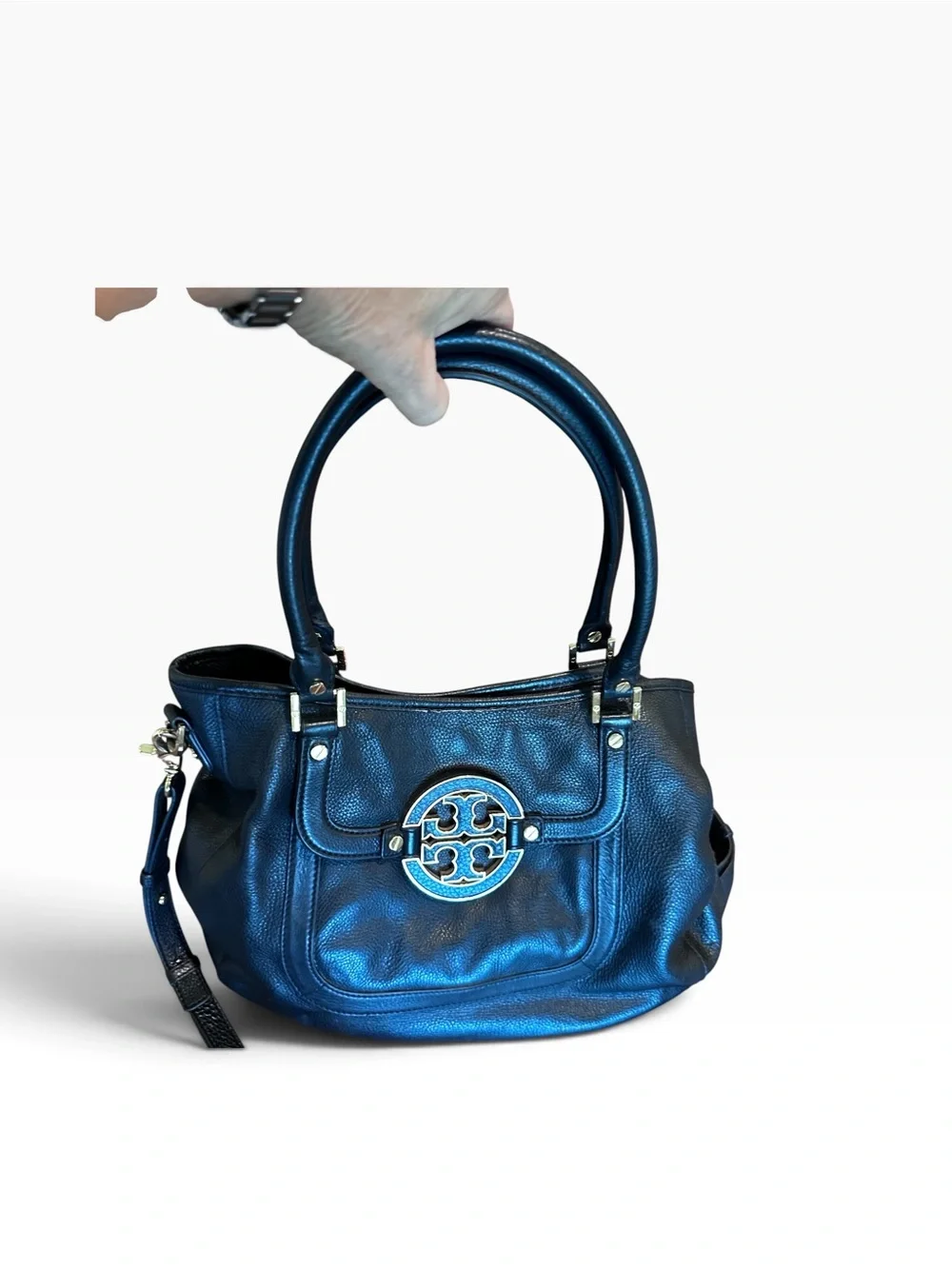 Tory Burch Black Shoulder Bag Pebbled & Dust Bag
